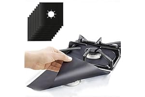 LINDA'S ESSENTIALS Gas Stove Burner Covers by Linda’s Essentials (10 Pack) - Extra Thick Non-Stick Reusable Stove Covers, Heat Resistant Gas Range Protectors, StoveTop Accessories to Keep Range Clean