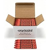 Craytastic! Bulk Wrapped Crayons Box of 52 (RED) for Crafting, Parties, Kids - Paper Wrapped - Safety Tested Compliant with ASTM D-4236