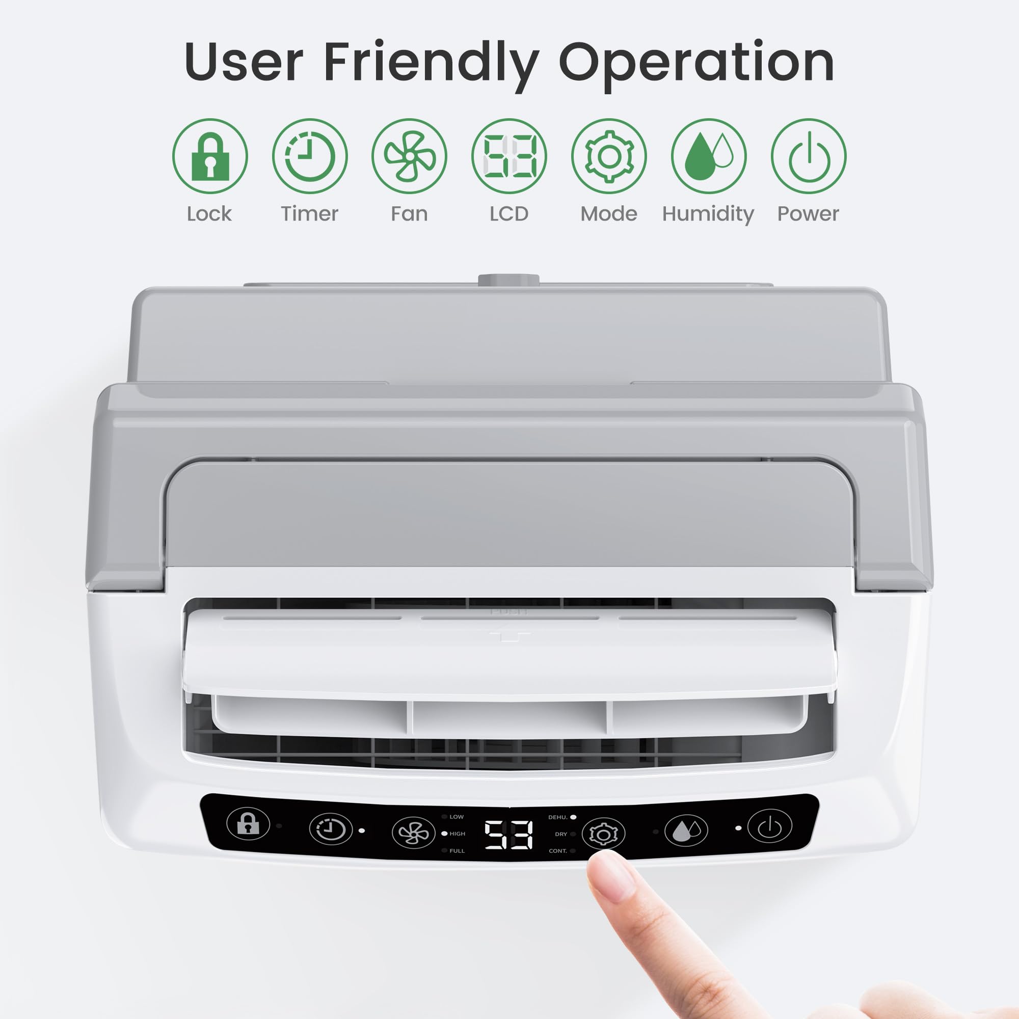 Waykar 2000 Sq. Ft Most Efficient Energy Star 2025 Dehumidifier for Home and Basement with Auto or Manual Drainage, Quiet 33dB Operation, 0.6 Gallon Water Tank Capacity