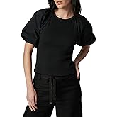 Joe's Womens The Lila Ruffle Short Puff Sleeve Top