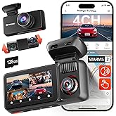 REDTIGER F17 Plus 4 Channel Dash Cam 2.7K+1080P*3, STARVIS 2, 128GB Card Included, 360° Front Inside and Rear Cabin Car Camera, IR Night Vision, 5GHz WiFi GPS, Voice Control, Touchscreen, Parking Mode