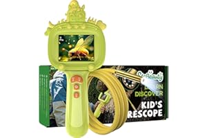 STEBEAUTY Borescope Snake Camera with Light for Kids, Photo and Video Mini Unicorns Endoscope, Stem Toys for Kids 4-10, Educational Birthday Gifts for Girls Boys, Best Science Gifts for Hiking Camping (Green)