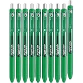 Paper Mate Inkjoy Gel Retractable Gel Ink Pens, Pack of 10 (Green, Medium Point)