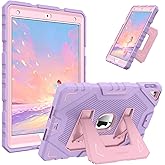 Fintie Case for iPad 9th Generation (2021) / 8th Generation (2020) / 7th Gen (2019) 10.2 Inch, Fully-Body Rugged Heavy Duty Shockproof Protective Case with Built-in Kickstand for Kids, Purple