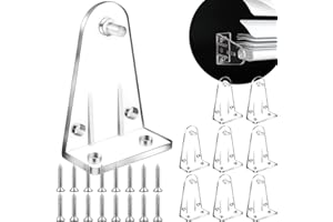 LOFRCIN 2 Inch 8pcs Blinds Hold Down Brackets, Clear Plastic Door Blinds Bottom Bracket, Blind Bottom Rail Hold Clips for Horizontal Blinds Shades Windows Doors