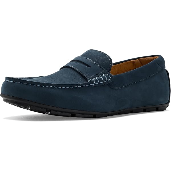 ECCO Men\'s Navy Leather Slip-On Loafers size  44 Ecco Men main image 4