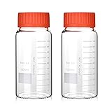 Kestun 2 Pack 1000ml Wide Mouth Graduated Round