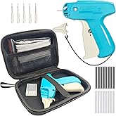 Mini Stitch Gun for Clothes - Quick Clothing Fixer - Handheld Fine Stitch Gun - Micro Tagging Gun Kit Includes 1000 Black Fasteners & 1000 White Fasteners, 6 Needle and Hard Case