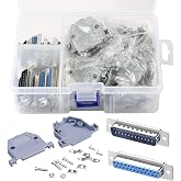 ANMBEST DB25 10 Sets Solder Connector 25PIN RS232 Terminal Adapter | Breakout Board, with Case Assortment Kit, 5PCS Male + 5PCS Female