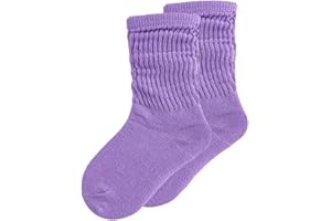 DOOVID Toddler Slouch Socks Knee High Socks Kids Boys Girls Cotton Long Crew Socks