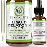 Benevolent Melatonin Liquid for Adults 3mg, Liquid