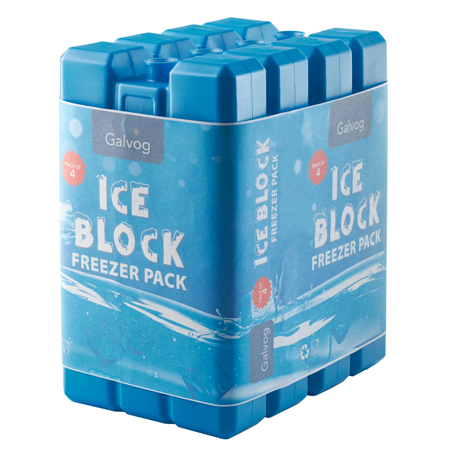 Galvog® Freezer Blocks Ice Packs 400mlx4 for Lunch Box | Long Lasting Reusable Ice Blocks For Cool Bags Lunch Boxes Coolers – Your Travel Camping Picnic Companion