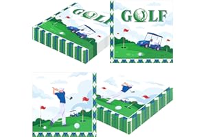 48Pcs Golf Paper Napkins, Birthday Party Decorations Luncheon Napkins Cocktail Napkins Disposable Colourful Dots Theme Decora
