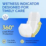 Honey Care All-Absorb A25 Male Dog Wrap Medium 50 Count White view 10