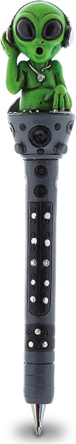 Planet Pens Alien DJ Novelty Pen - Fun & Unique Kids & Adults Office Supplies Ballpoint Pen, Cute Science Fiction Space Writing Pen Instrument For Cool Stationery School & Office Desk Decor Accessory