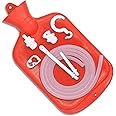 Enema Bag Kit with 5ft Hose Coffee Enemas at Home Water Shower Douche Colon Detox Cleanse Kit with Tubing, Tips, Clamp and Hook (RED, 2 L)
