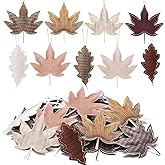 30 Thanksgiving Fall Leaves Fall Trees Ornaments 3D Fabric Felt Leaves for Crafts Cotton Maple Leaf Hanging Ornament Thanksgiving Ornament for Tree Autumn Decoration Farmhouse Harvest Party