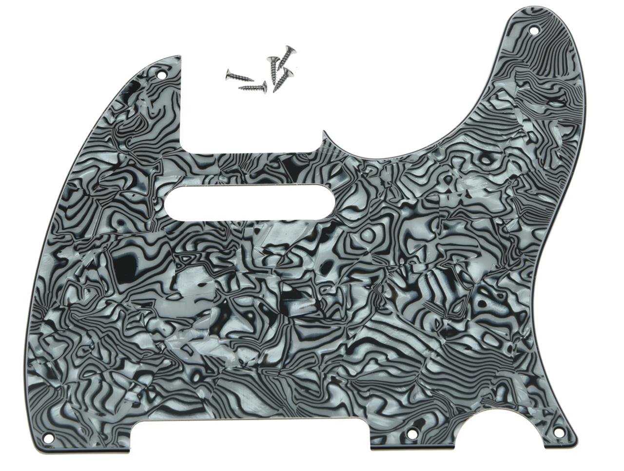 KAISH American Vintage 5 Hole Tele Pickguard TL Guitar Pick Guard Scratch Plate for Tele/Telecaster Black White Shell โ image 1