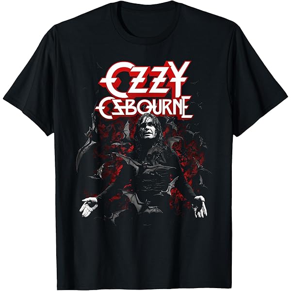 Amazon.com: Ozzy Osbourne Ozzy with Bats T-Shirt : Clothing, Shoes