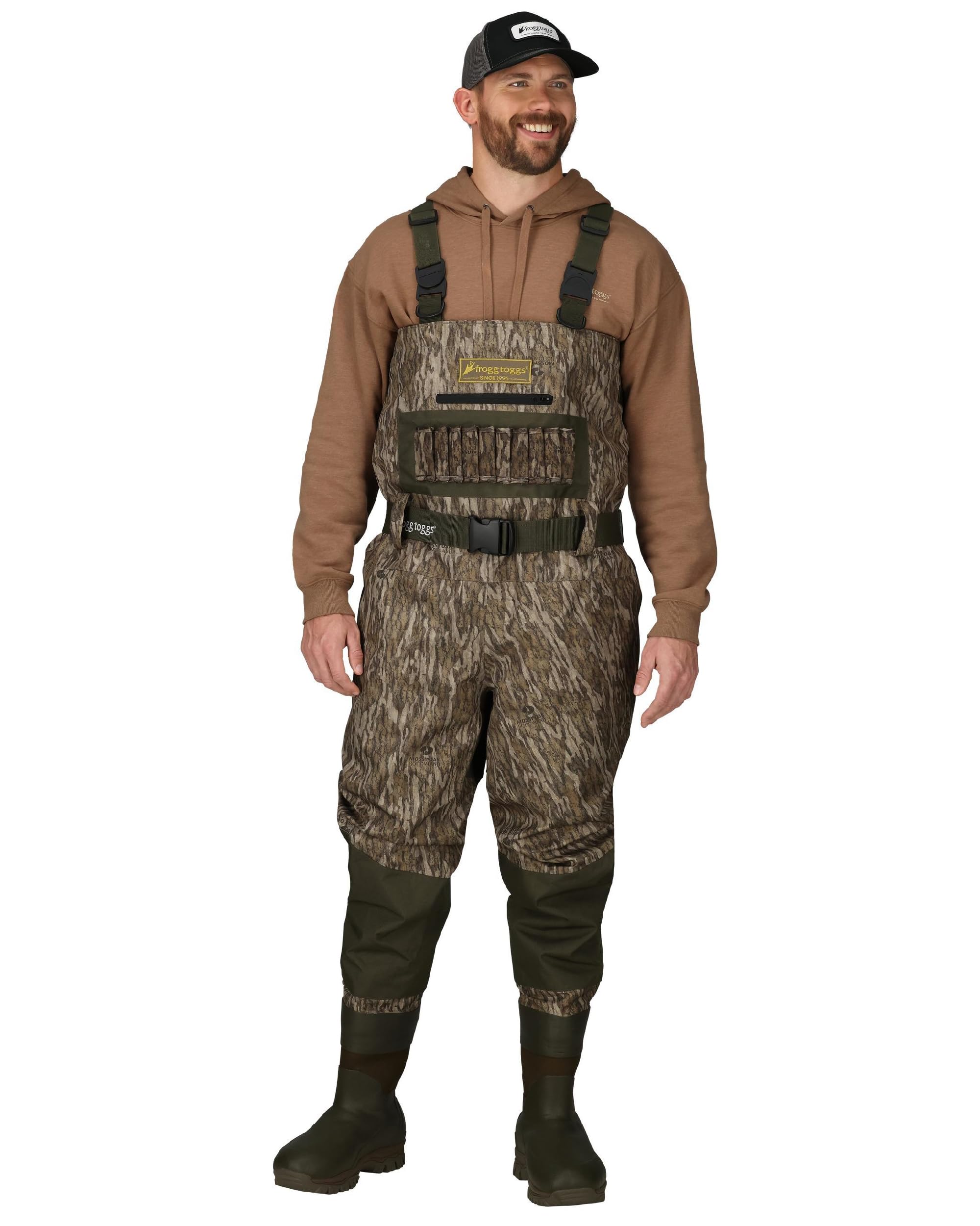 Photo 1 of FROGG TOGGS Men's Standard Grand Refuge 3.0 Bootfoot Hunting Wader with Removable Insulation Liner, Mossy Oak Bottomland, 12