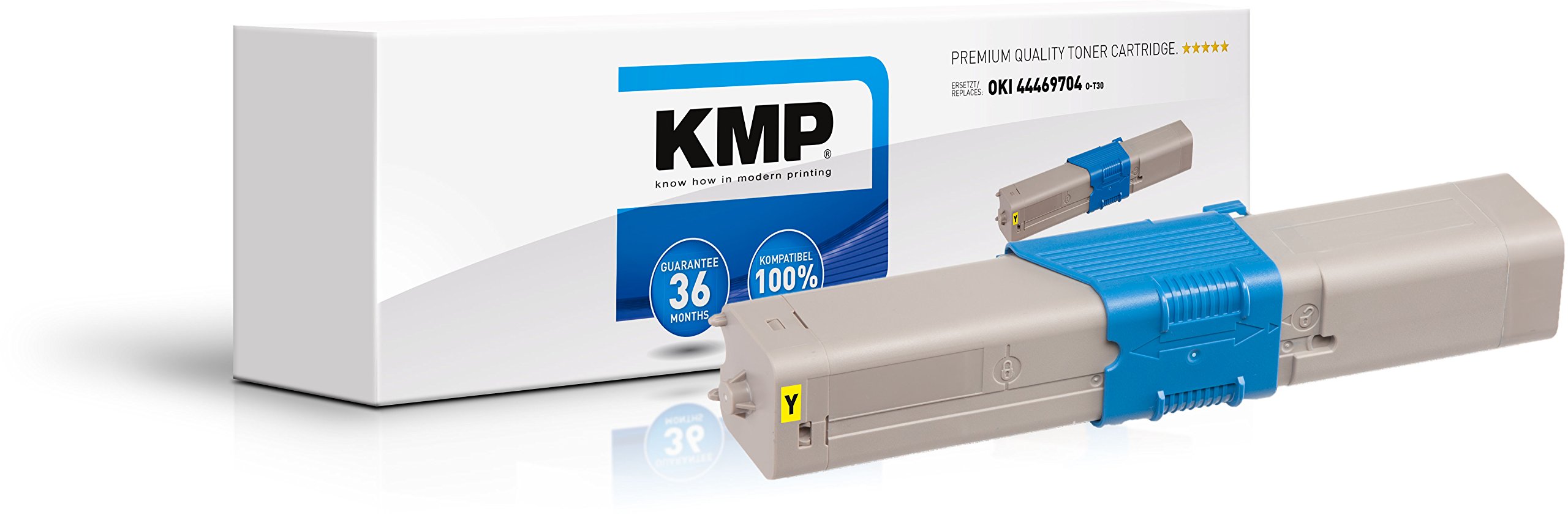 O-T30 KMP Toner Cartridge Replaces 44469704 Yellow