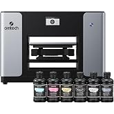 OMTech Spectra Pro A3+ UV Printer with Dual F1080 Printheads, CMYK + White + Varnish, 2.4 m&sup2;/h High Speed, 13.8"x17.7" Desktop Flatbed, Auto Cleaning, 3D Textures, Open Ink Platform
