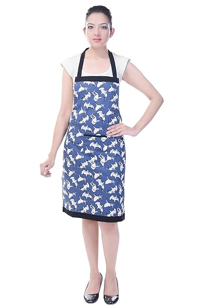 Switchon 30x23-inch Cotton Waterproof Printed Kitchen Apron (Multicolour)