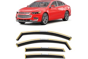 CZShiYue in-Channel Rain Guards Fit for Chevy Malibu 2016-2025(9 Gen) Window Rain Guard Extra Durable Window Deflectors Visor Side Window Vent Visors Vent Shades Exterior Car Accessories