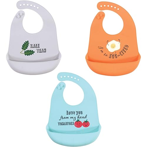 Hudson Baby Unisex Baby Silicone Bibs