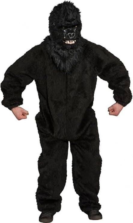 Plüsch-Overall Gorilla, schwarz Einheitsgröße