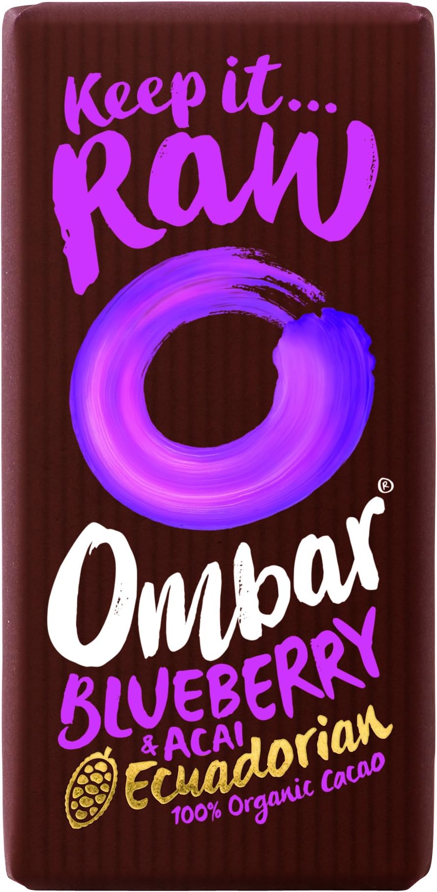 Ombar Superfood Chocolate Acai and Blueberry Organic Chocolate Bar 38 g (Pack of 5)