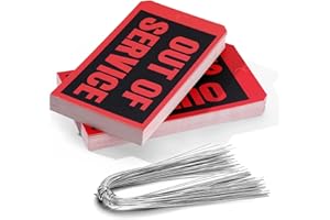 CDXHOME 200PCS Out of Service Tags - Maintenance Required Red Repair Tags with 12-in Tag Wires Attached for Machine Equipment