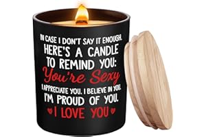 HUNIGIFT Anniversary, Valentines, Birthday Gifts for Her Him - Romantic I Love You Gift Ideas for Husband, Wife, Boyfriend, Girlfriend, Couple - Lavender & Vanilla Scented Candle