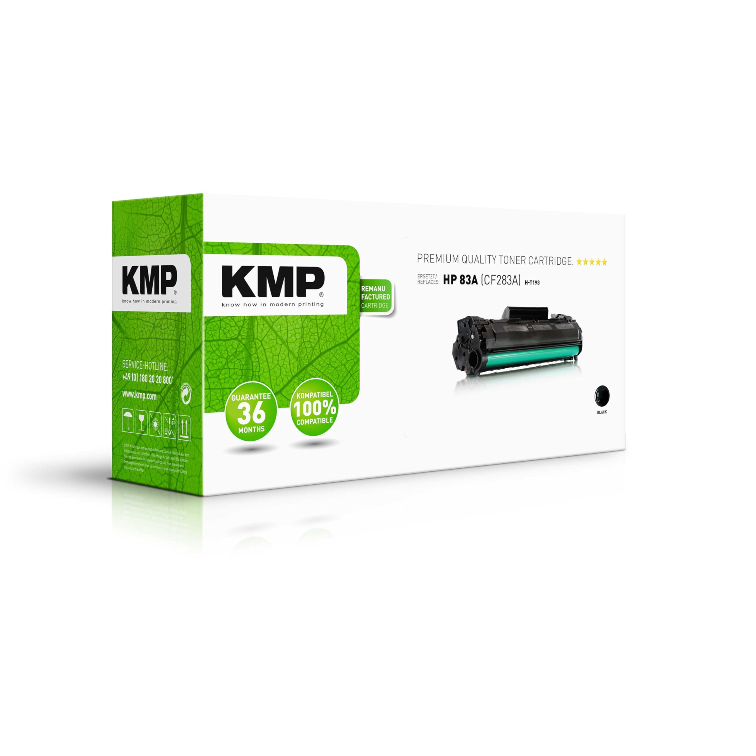 KMP Toner Cartridge Replaces HP CF283A H-T193 83A (Black)