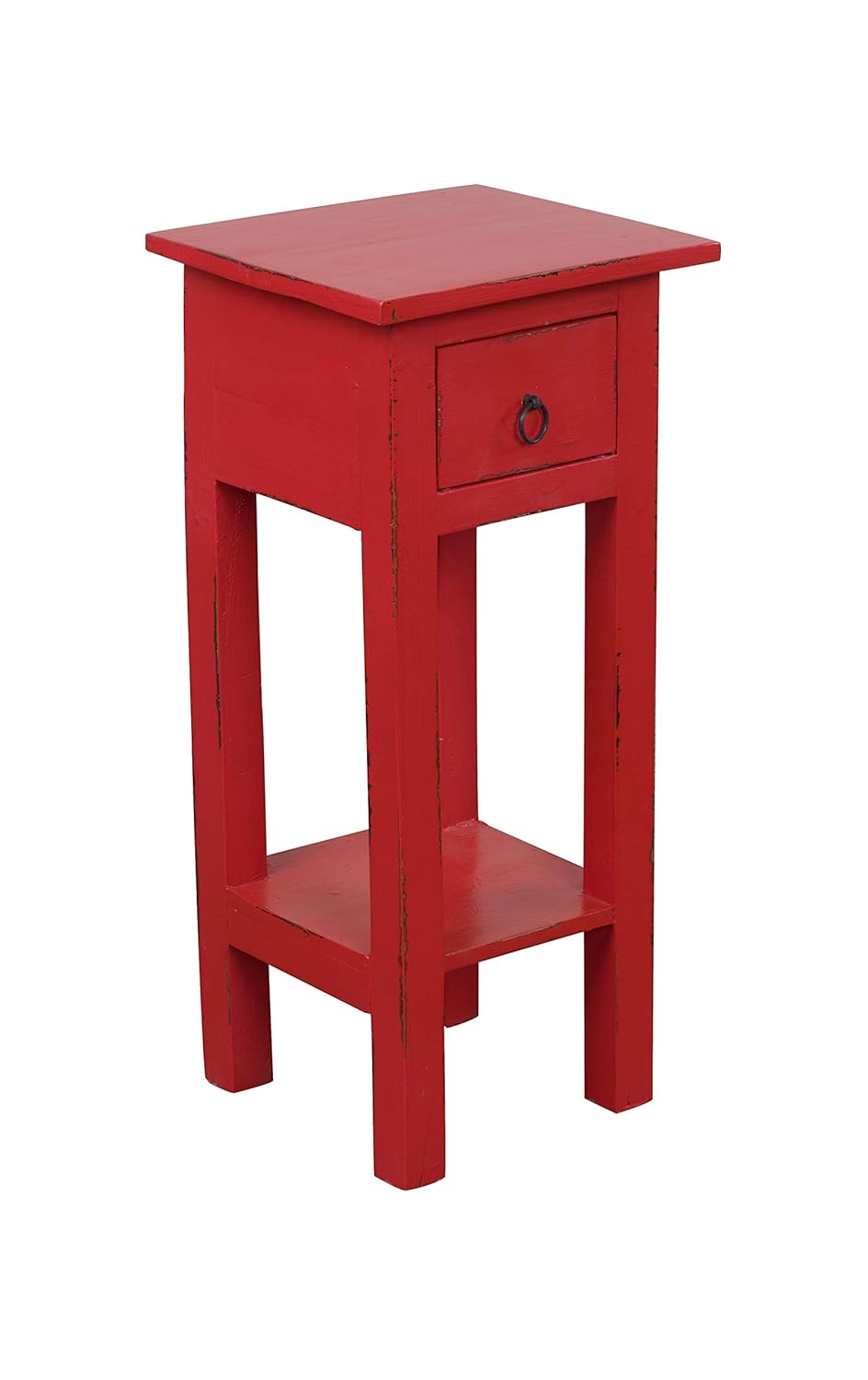 Best red wooden storage side table