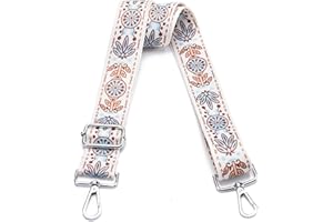 LVYOUME Wide Purse Strap Adjustable Replacement Crossbody Bag Strap Silver Hardware Shoulder Straps
