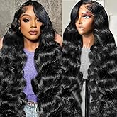 YUNXING 30 Inch 13x6 Body Wave Lace Front Wigs Human Hair Pre Plucked 200% Density HD Lace Frontal Wigs Human Hair For Women 10A Body Wave Glueless Wigs