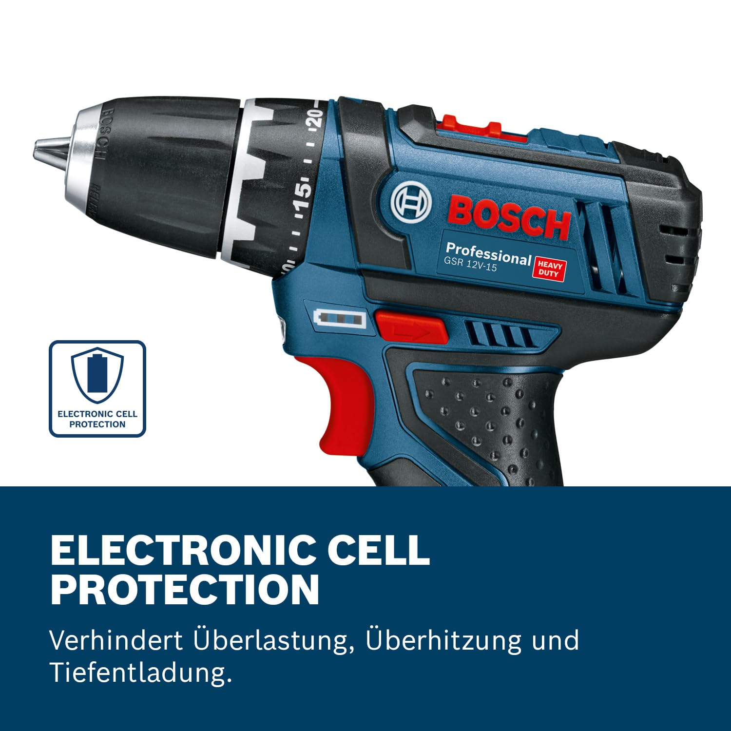 Bosch Professional 12V System Akku Bohrschrauber GSR 12V-15 (inkl. 39 tlg. Zubehörset, 2.0Ah Akku, 4.0Ah Akku, Ladegerät GAL 12V-20, Werkzeugtasche) 2