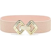 Glamorstar Wide Elastic Belts for Women Stretchy Skinny Waist Belt for Dresses