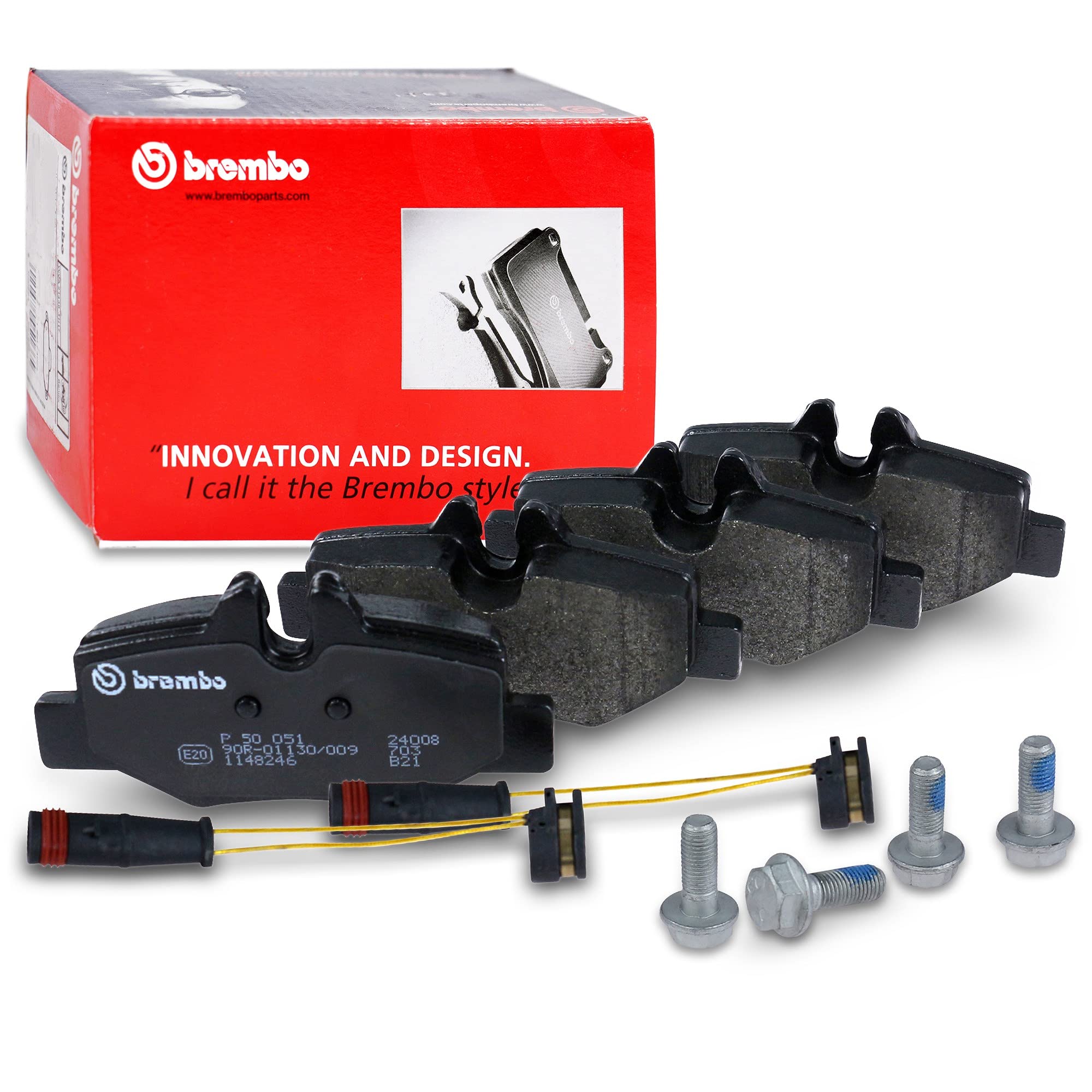 Brembo P50051 Rear Disc Brake Pad - Set of 4