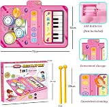 DQMOON 2 in 1 Music Mat for Kids Piano Drum Toddler Toy 1-6 Years view 5