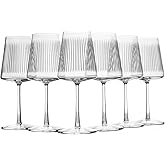 Stölzle Lausitz Soho Power Crystal White Wine Glasses (Set of 6) - Durable 13.5 oz Stemmed Glassware, Lead-Free, Dishwasher Safe - Ideal Barware for Chardonnay & White Wines, Modern Glassware Designs