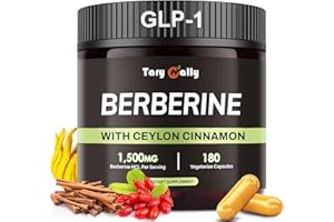 Tary Nally Liposomal Berberine GLP-1 Supplement - Berberine 1500mg with Ceylon Cinnamon - Enhanced Absorption Formula for Metabolic Support - 180 Capsules (90 Days Supply)