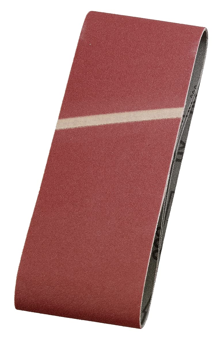 kwb Abrasive Belts 100X560 Mm Made Of High-Grade Corundum With Grit Size 60, Special Gluing and Flexible Cotton Fabric for Coarse Sanding Of Wood and Metal