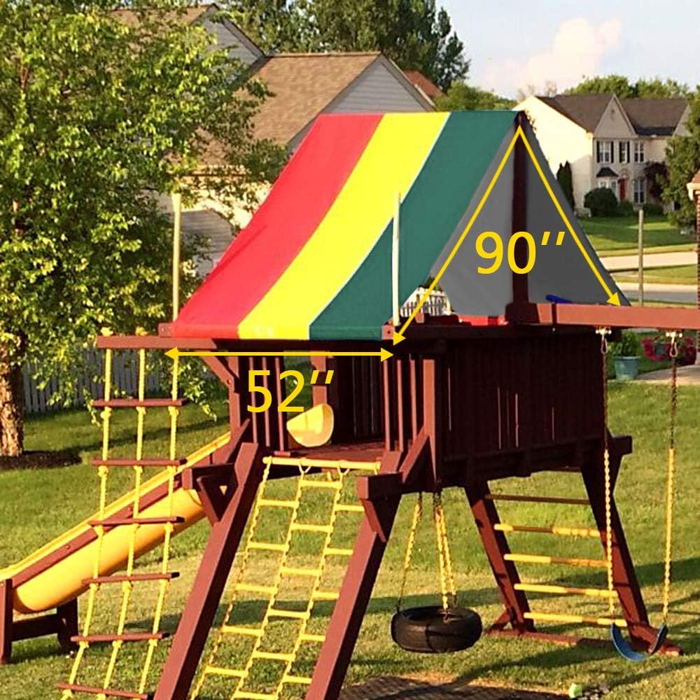 Mofeez 52" x 90" Swing Set Replacement Tarp for Play Set Outdoor, Multi-Color: Toys & Games