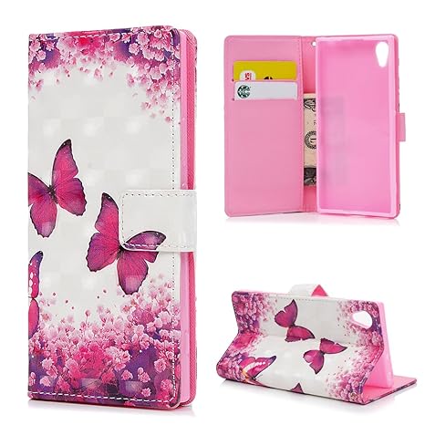 YOKIRIN Wallet Case für Sony Xperia XA1 (5.0') PU Leder Flipcase Bookstyle Handyhülle Folio Schutzhülle Innere TPU Handytasch