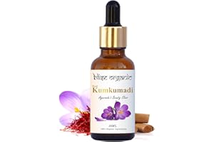 Blise organic Real Kumkumadi oil - 100% Pure and Natural, Chemical Free, Serum Face Oil, Made with Potent and Rare 30 wild He