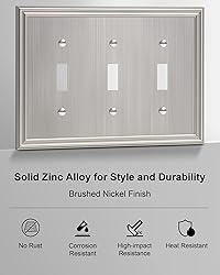 TREEWELL 2-Pack Triple Toggle Light Switch Cover