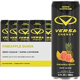 VERSA Energy Drink PEScience, Sugar Free, Pineapple Guava, 12 Pack | Zero Sugar, 125mg Caffeine, Perfectly Carbonated, Case of 12