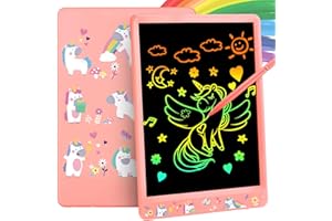 JOYZIN LCD Writing Tablet for Kids, 8.5 Inch Drawing Tablet Doodle Board, Toddlers Colorful Electronic Drawing Pads, Educational and Learning Boys Girls Toys for 3 4 5 6 7 8 9 10 Years Old Kids (Pink)